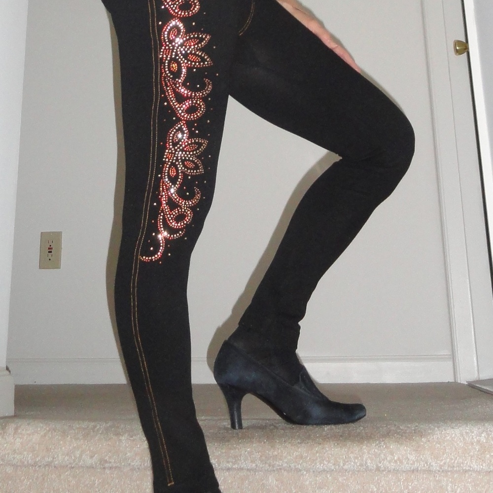 Sexy Rhinestone Leggings
